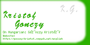 kristof gonczy business card